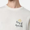 Maglione bianco da uomo Heron con ricamo King of apres ski