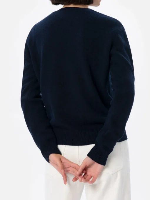 Maglione blu da donna New Queen con stampa Non me lo merito