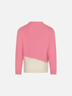 Maglione da bambina girocollo con stampa love