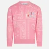Maglione da bambina stampa bandana con ricamo Saint Barth
