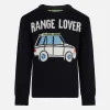 Maglione da bambino girocollo con stampa auto