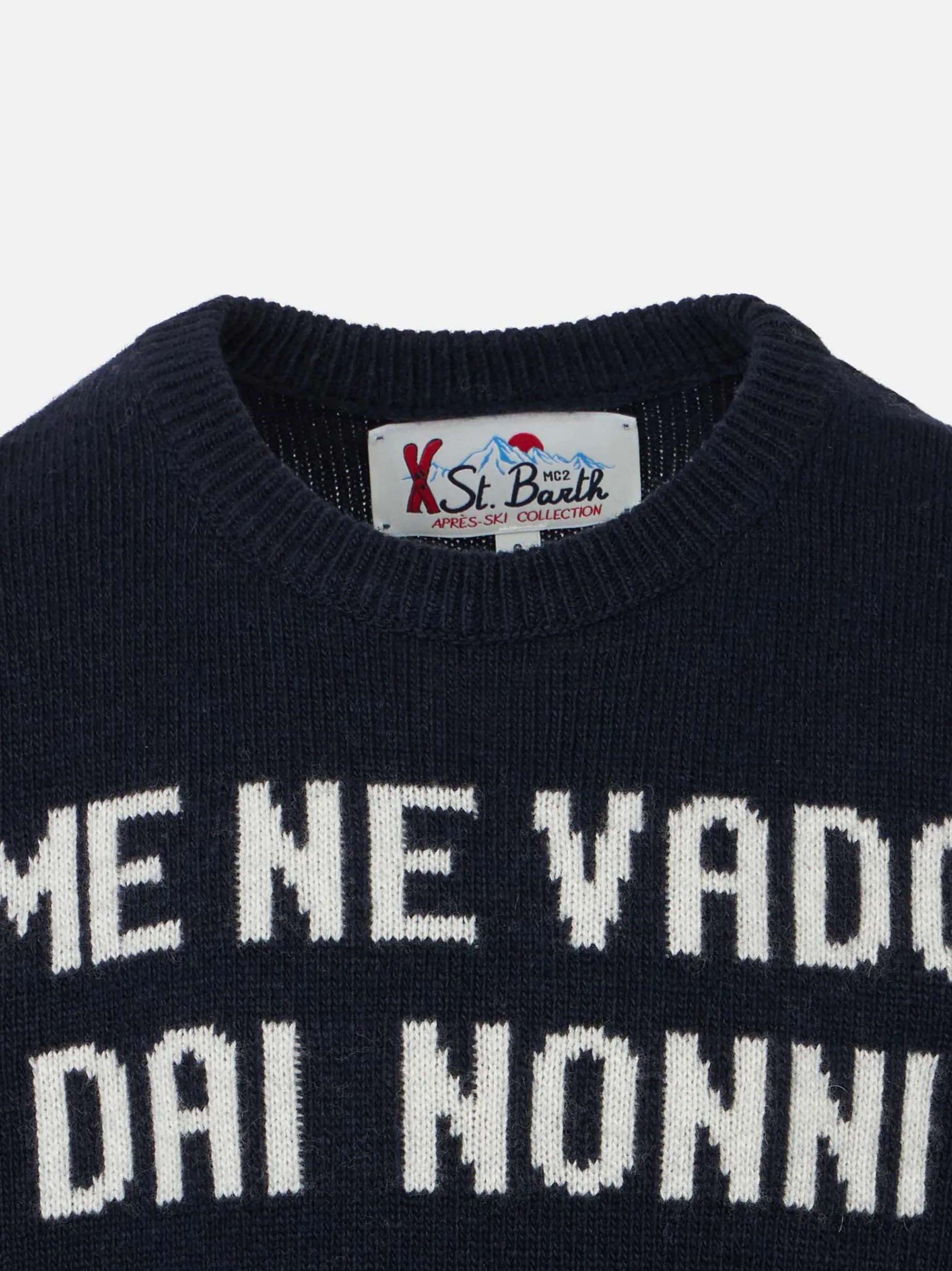 Maglione da bambino girocollo con stampa Me ne vado dai Nonni