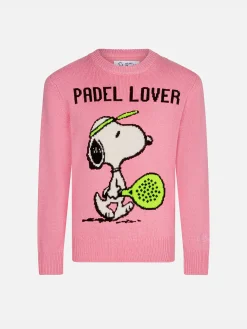 Maglione da bimba girocollo con jacquard Snoopy Padel | SNOOPY PEANUTS™ EDIZIONE SPECIALE