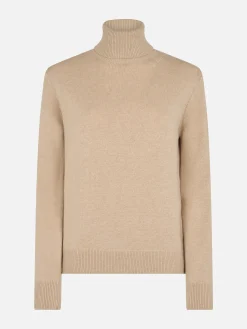 Maglione da donna beige Moody a costine sottili