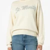 Maglione da donna bianco Louise con decorazioni in strass St. Moritz | ST. MORITZ TOP OF THE WORLD SPECIAL EDITION
