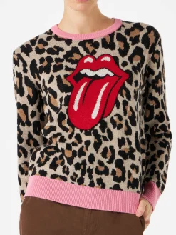Maglione da donna con jacquard animalier | EDIZIONE SPECIALE ROLLING STONES®