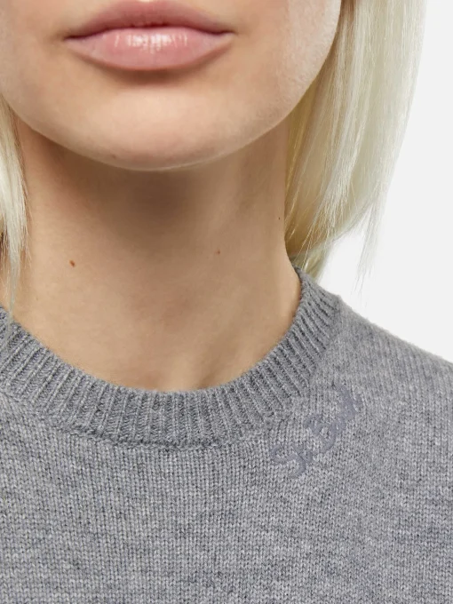 Maglione da donna grigio melange Sorbonne
