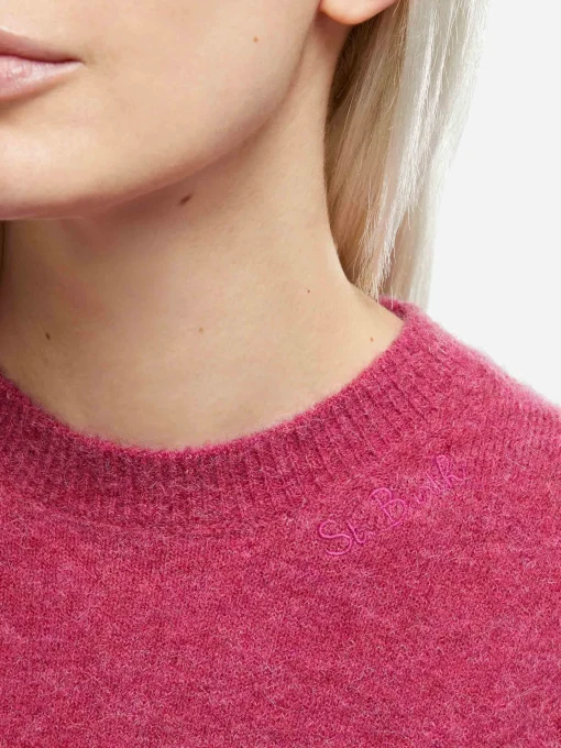Maglione da donna in filato elasticizzato peonia Sorbonne