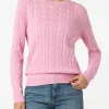 Maglione da donna in misto cashmere rosa Sorbonne