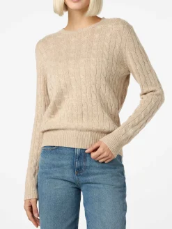 Maglione da donna in misto cashmere beige Sorbonne