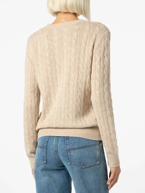 Maglione da donna in misto cashmere beige Sorbonne