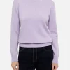 Maglione da donna lilla Moody a costine sottili