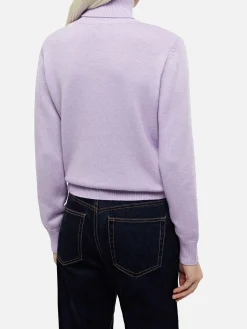Maglione da donna lilla Moody a costine sottili