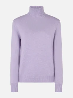 Maglione da donna lilla Moody a costine sottili