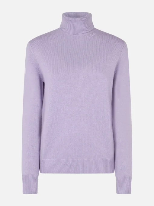 Maglione da donna lilla Moody a costine sottili