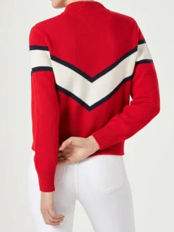Maglione da donna mezzo collo alto con scritta Apres ski Queen