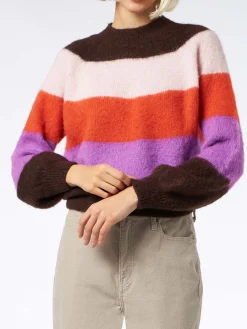Maglione da donna morbida con colori sfumati