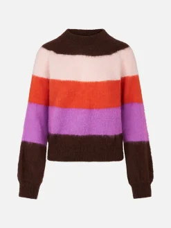 Maglione da donna morbida con colori sfumati