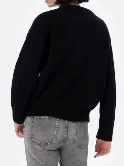 Maglione da donna nero fair isle Kyla con stampa St. Moritz