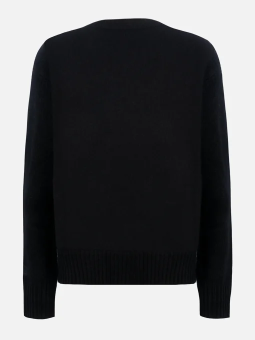 Maglione da donna nero fair isle Kyla con stampa St. Moritz