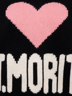Maglione da donna nero fair isle Kyla con stampa St. Moritz