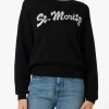 Maglione da donna nero Louise con decorazioni in strass St. Moritz | ST. MORITZ TOP OF THE WORLD SPECIAL EDITION