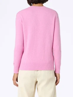 Maglione da donna rosa New Queen con ricamo 10 min e sono pronta