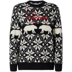 Maglione da uomo girocollo con fantasia norvegese