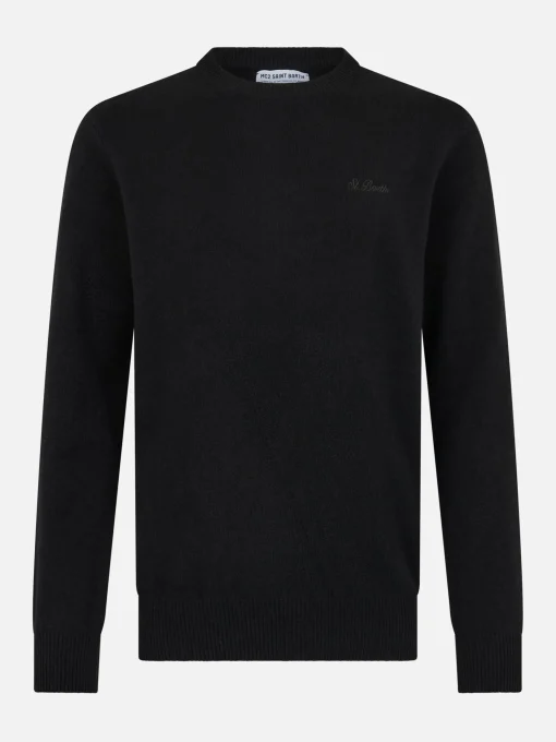 Maglione da uomo in lambswool nero Regent