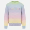 Maglione girocollo a righe multicolore da bambina Danya