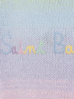 Maglione girocollo a righe multicolore da bambina Danya
