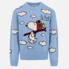 Maglione girocollo azzurro chiaro da bambino Douglas con stampa sci Peanuts | SNOOPY PEANUTS SPECIAL EDITION