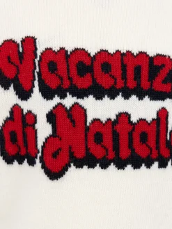 Maglione girocollo bianca da bambina Princess con stampa logo del film Vacanze di Natale | VACANZE DI NATALE EDIZIONE SPECIALE