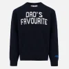 Maglione girocollo blu da bambino Douglas con la stampa preferita di papà