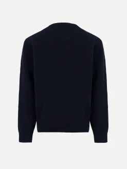 Maglione girocollo blu da bambino Douglas con la stampa preferita di papà