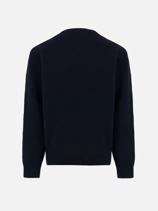 Maglione girocollo blu da bambino Douglas con la stampa preferita di papà
