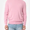 Maglione girocollo in misto cashmere rosa da uomo Regent