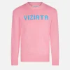 Maglione rosa da bambina con stampa Viziata