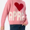 Maglione rosa fair isle da donna Kyla con stampa Apres Ski