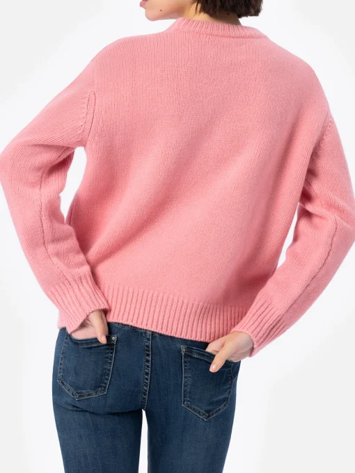 Maglione rosa fair isle da donna Kyla con stampa Apres Ski