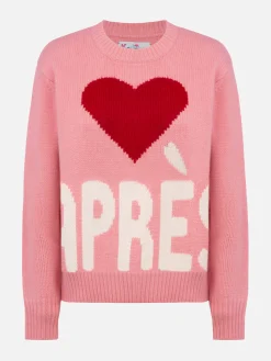 Maglione rosa fair isle da donna Kyla con stampa Apres Ski