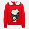 Maglione rosso da bambina Calia con toppa Snoopy | SNOOPY PEANUTS SPECIAL EDITION
