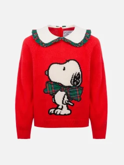Maglione rosso da bambina Calia con toppa Snoopy | SNOOPY PEANUTS SPECIAL EDITION