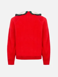 Maglione rosso da bambina Calia con toppa Snoopy | SNOOPY PEANUTS SPECIAL EDITION