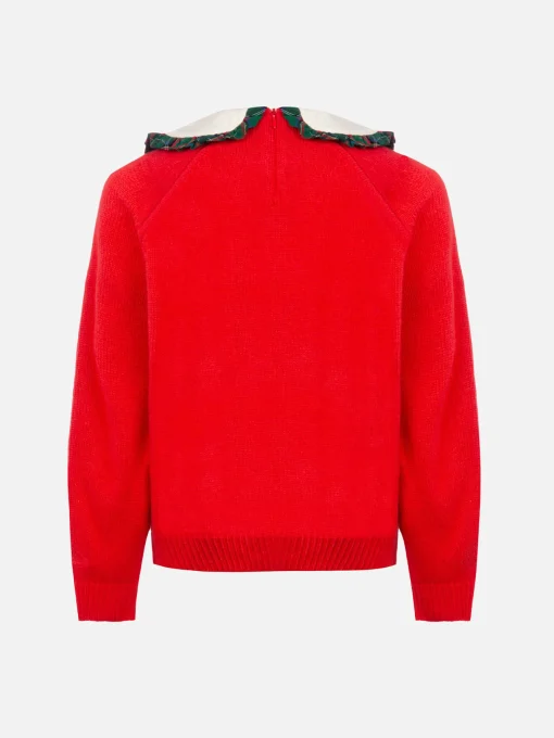 Maglione rosso da bambina Calia con toppa Snoopy | SNOOPY PEANUTS SPECIAL EDITION