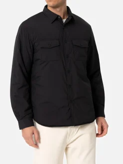 Man black overshirt Chalet with St. Barth embroidery