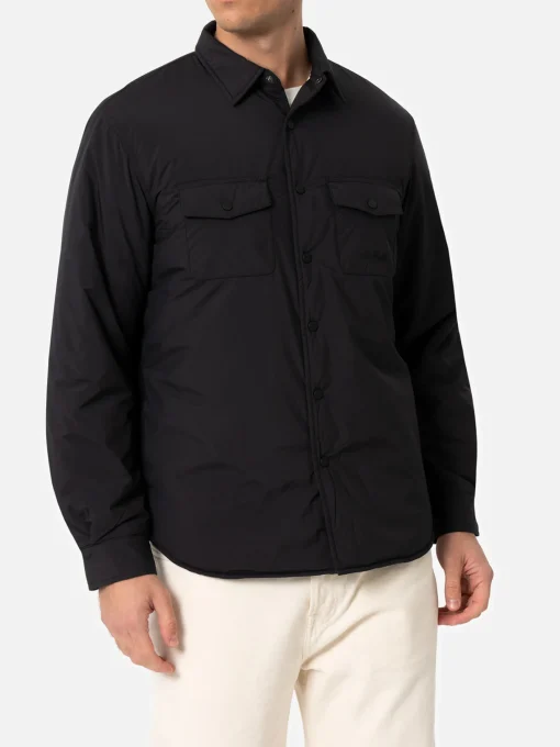 Man black overshirt Chalet with St. Barth embroidery