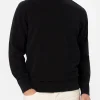 Man black sweatshirt Soho with St. Barth embroidery