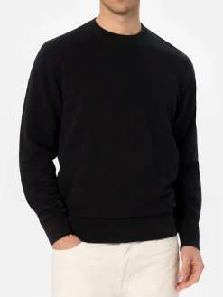 Man black sweatshirt Soho with St. Barth embroidery