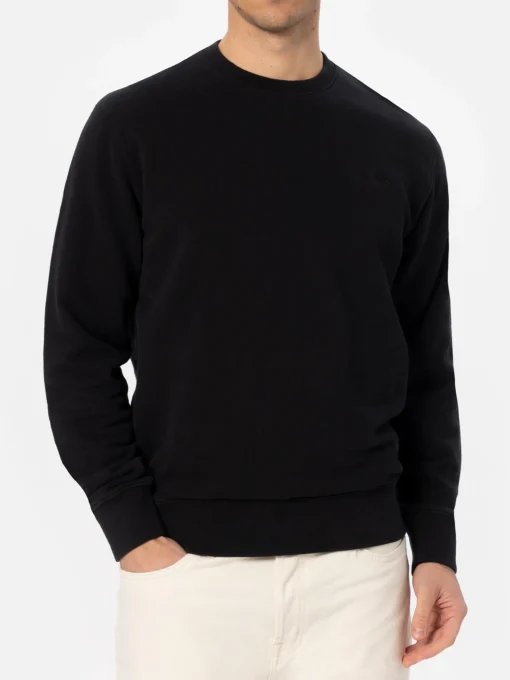 Man black sweatshirt Soho with St. Barth embroidery